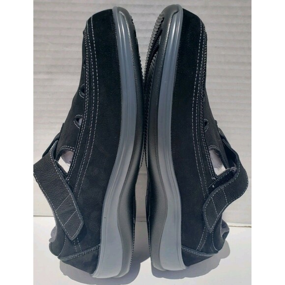 Orthofeet Serene T Strap 891  Black Orthopedic Adjustable Comfort Shoes 11EE - Picture 5 of 14